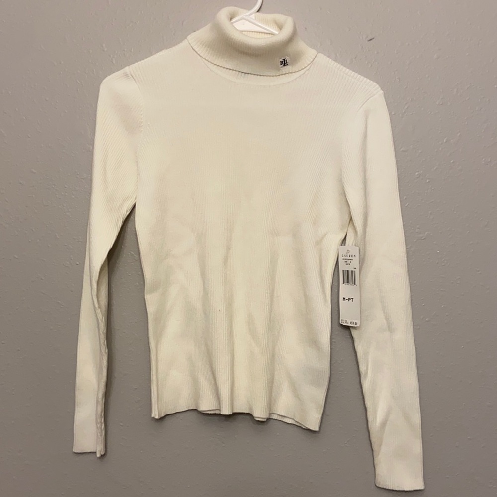 NWT Ralph Lauren white turtleneck sweater